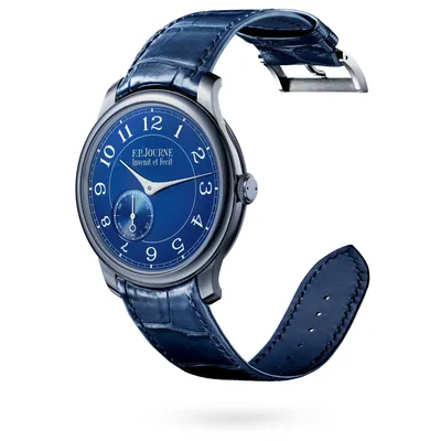 F.P. Journe Chronomètre Bleu, three-quarter