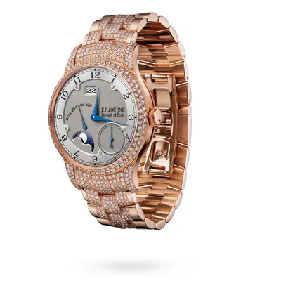 F.P. Journe Octa Divine 36 mm Set with Diamonds D, three-quarter view