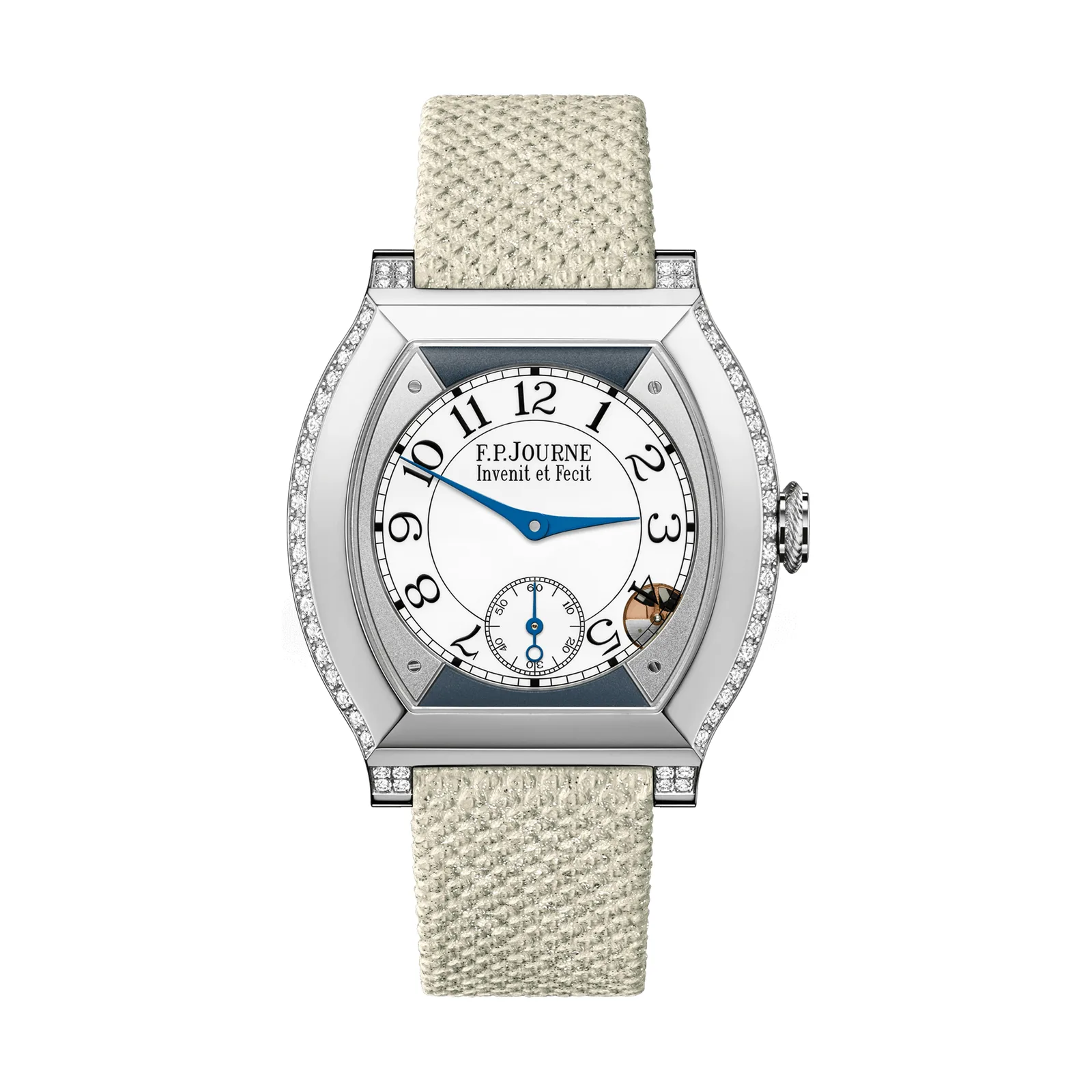 F.P. Journe Élégante 40 mm 6n Gold or Platinum 2 Rows of Diamonds EL