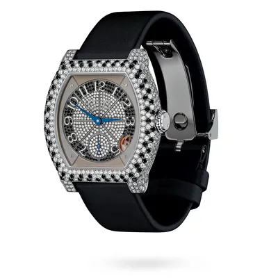 F.P. Journe Élégante 40 mm Platinum with Diamonds and Precious Stones EL, three-quarter view