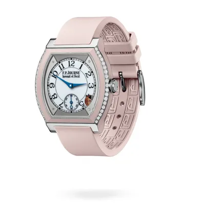 F.P. Journe Élégante 40 mm Titanium with Inserts and 2 Rows of Diamonds ELT, three-quarter view