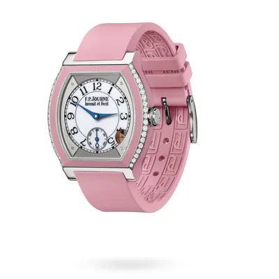 F.P. Journe Élégante 40 mm Titanium with Inserts and 2 Rows of Diamonds ELT, three-quarter view