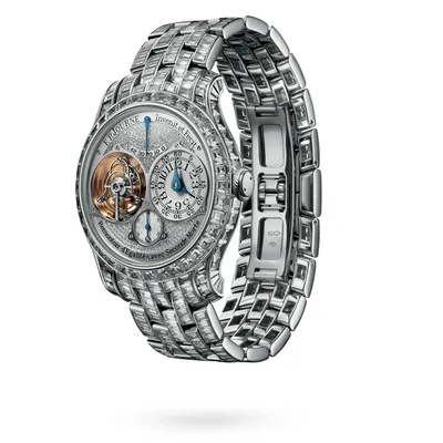 F.P. Journe Tourbillon Souverain Set with Diamonds TJ, three-quarter view