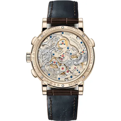 A. Lange & Söhne 1815 Rattrapante Honeygold “Homage to F. A. Lange”, case back