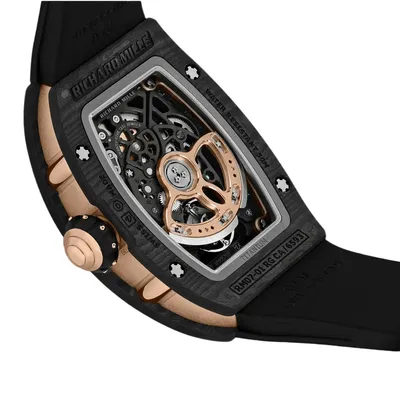 Richard Mille RM 07-01 Intergalactic Bright Night, case back, three-quarter view