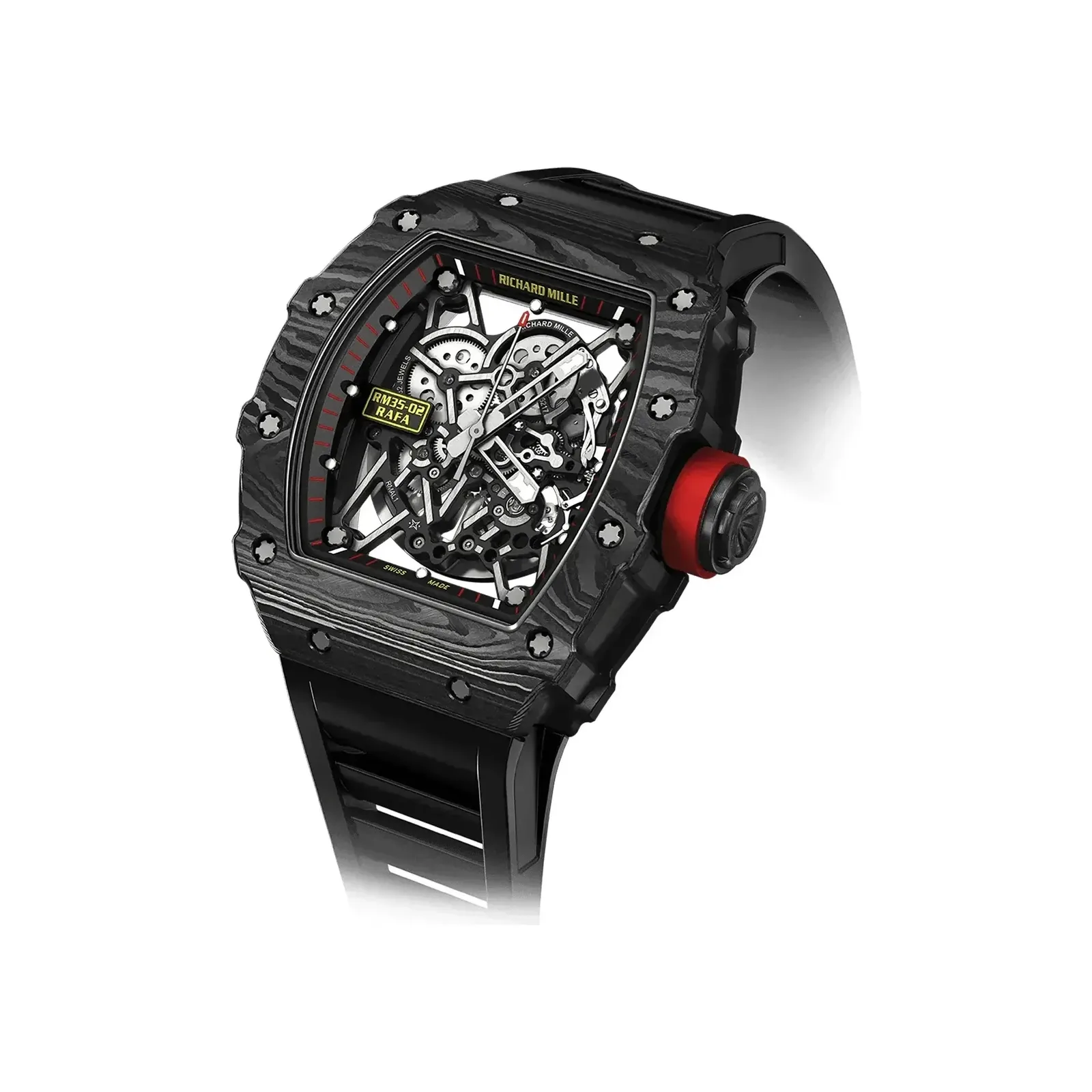 Richard Mille RM 35-02 Black Carbon TPT, three-quarter