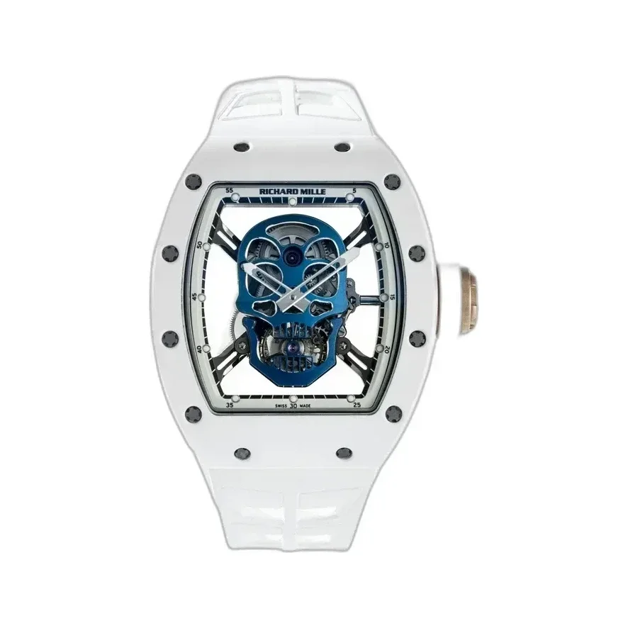 Richard Mille RM 52-01 White Ceramic Blue Skull
