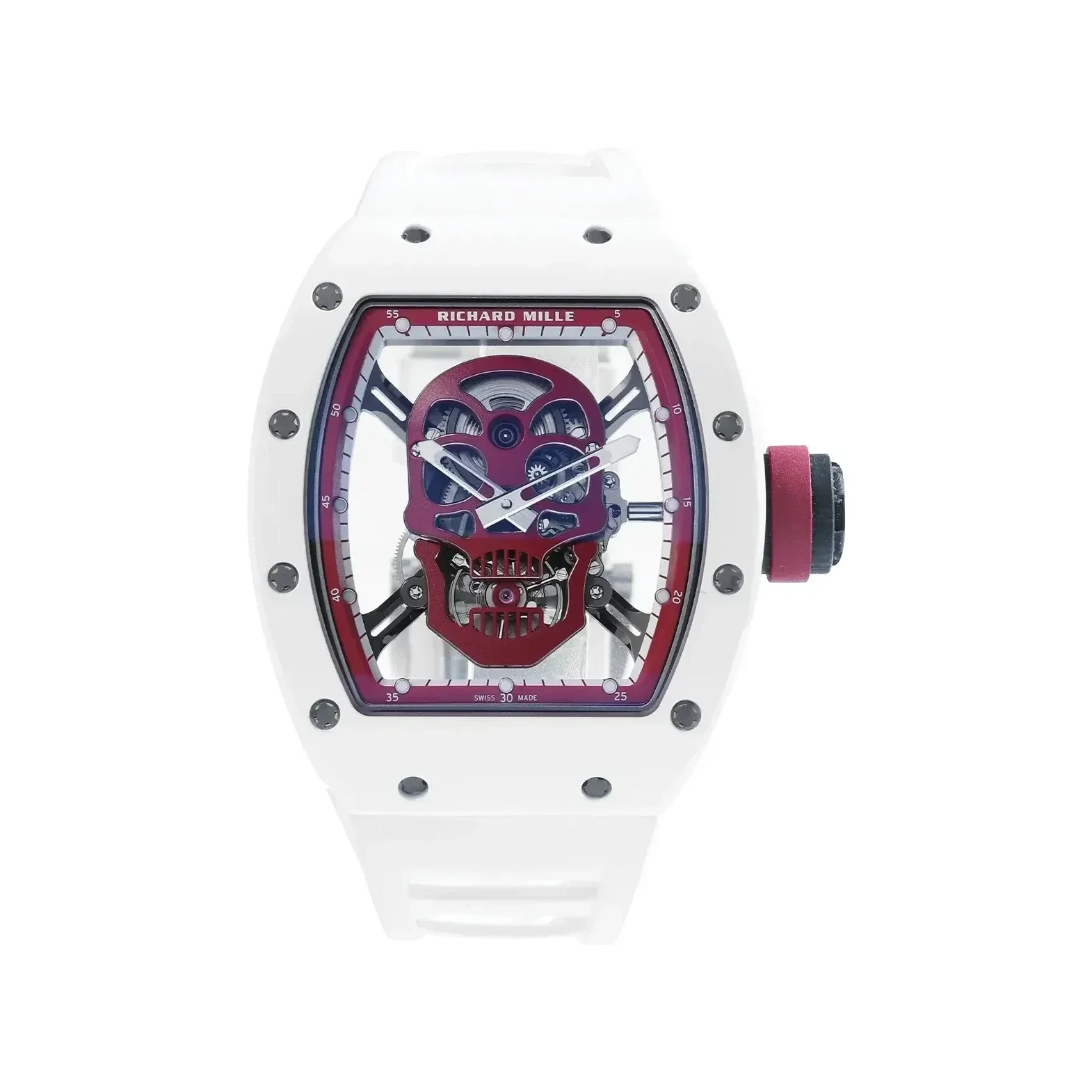 Richard Mille RM 52-01 White Ceramic Red Skull