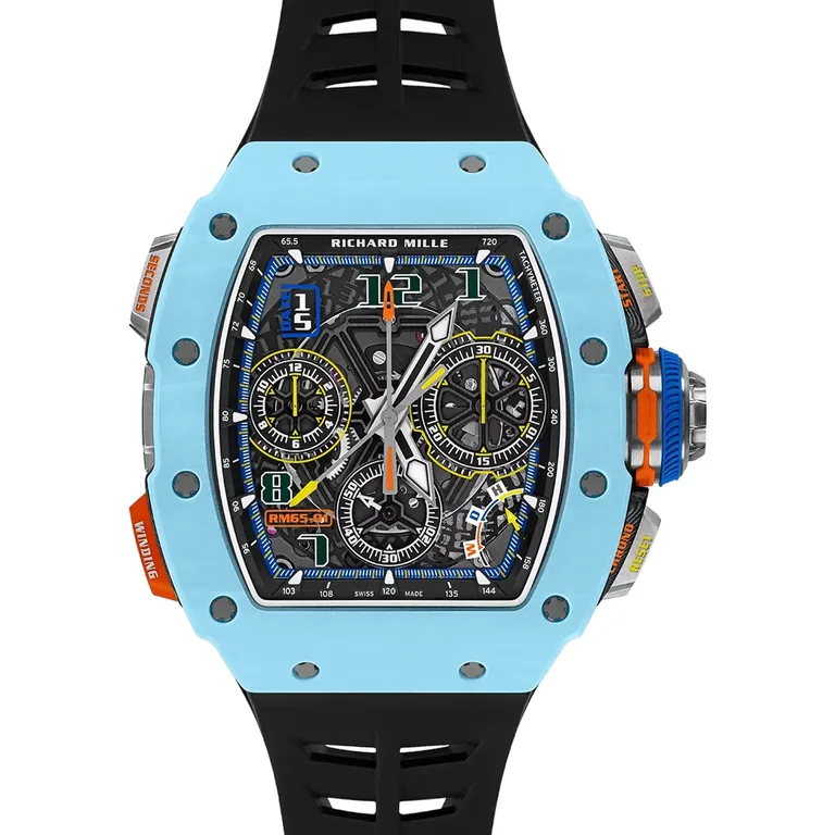Richard Mille RM 65-01 Pale Blue Quartz TPT, front