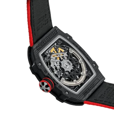Richard Mille RM 67-02 Black Carbon TPT Italy, case back, three-quarter view