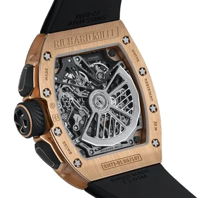 Richard Mille RM 72-01 RG, case back, three-quarter view