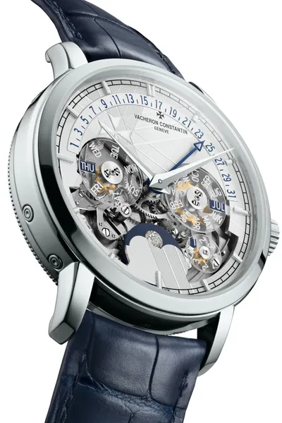 Vacheron Constantin Traditionnelle Perpetual Calendar Retrograde Date Openface, dial detail
