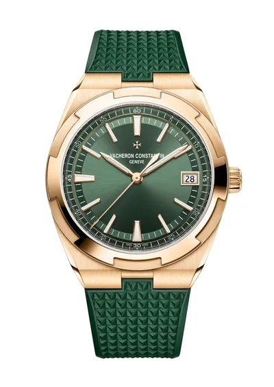 Vacheron Constantin Overseas Self-Winding, on the green rubber strap