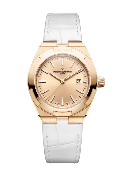 Vacheron Constantin Overseas Self-Winding, on the white alligator strap