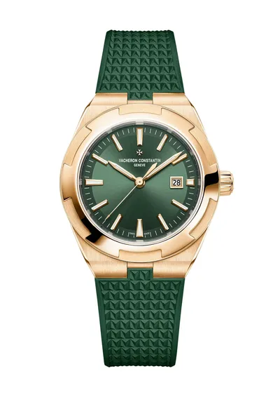 Vacheron Constantin Overseas Self-Winding, on the green rubber strap