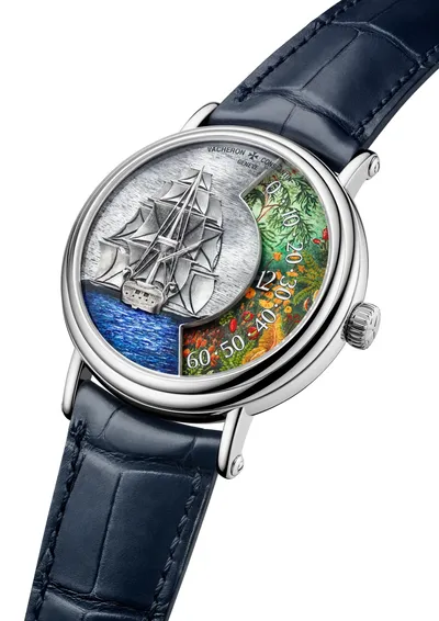 Vacheron Constantin Métiers d’Art Tribute to Explorer Naturalists - Cap-Vert, three-quarter view