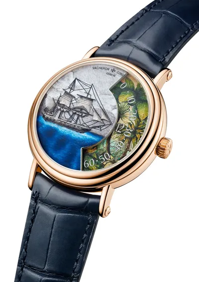 Vacheron Constantin Métiers d’Art Tribute to Explorer Naturalists - Detroit de Magellan, three-quarter view