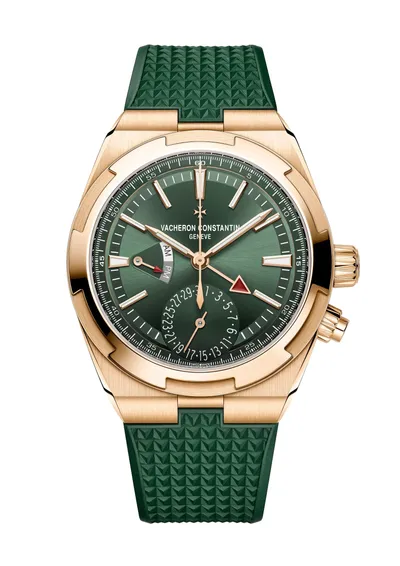 Vacheron Constantin Overseas Dual Time, on the green rubber strap