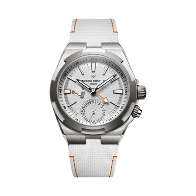 Vacheron Constantin Overseas Dual Time, on the white rubber strap