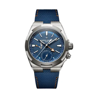 Vacheron Constantin Overseas Dual Time, on the blue rubber strap