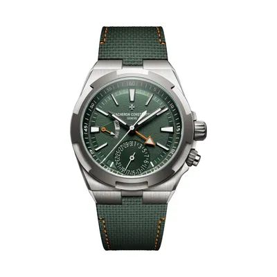 Vacheron Constantin Overseas Dual Time, on the green rubber strap