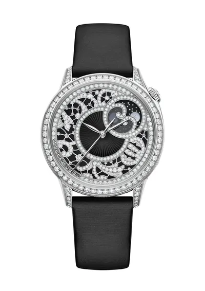 Vacheron Constantin Égérie Creative Edition, on the grey alligator strap
