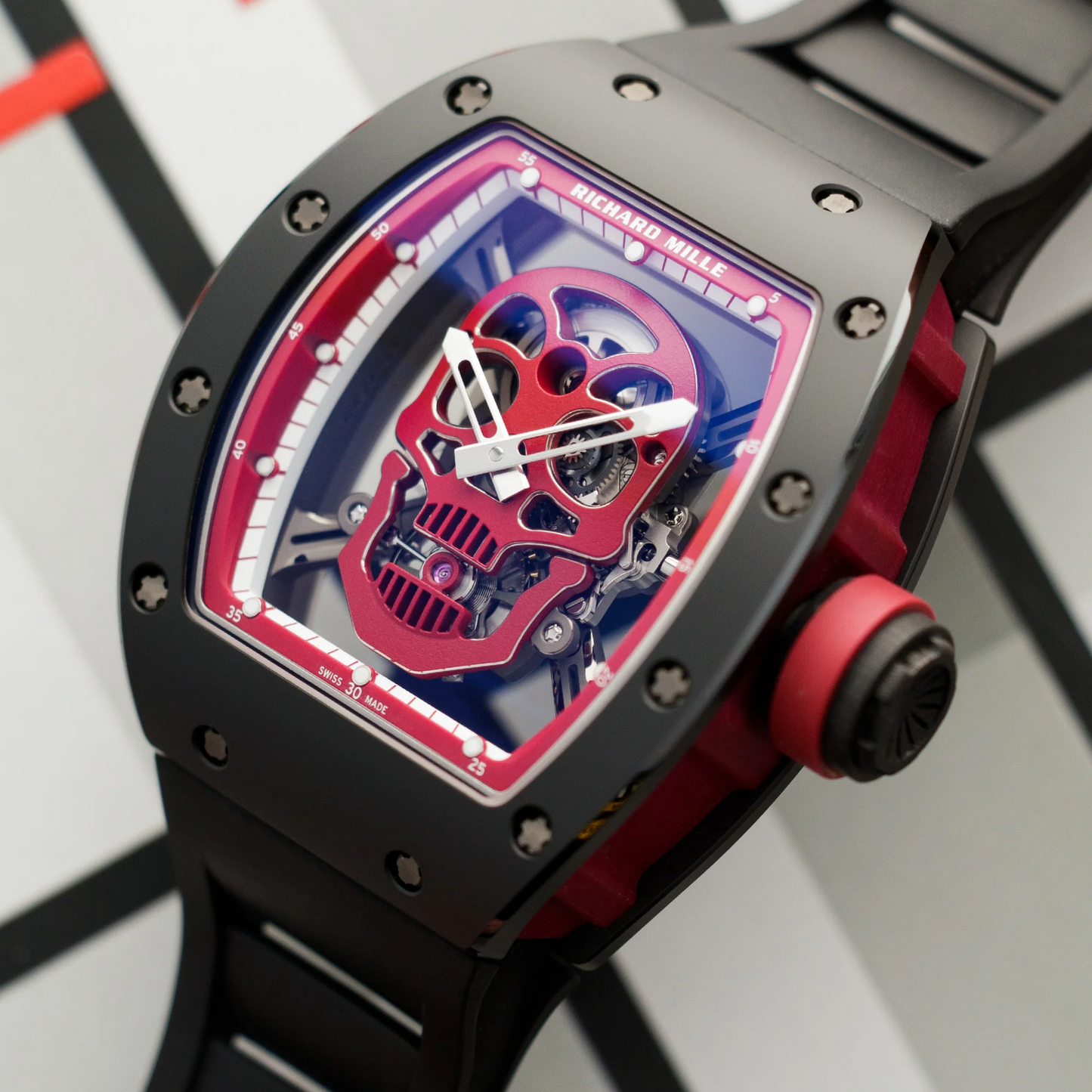 Richard Mille RM 52-01 Skull Black Ceramic Red