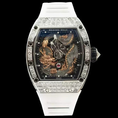 Richard Mille RM 57-03 Dragon Tourbillon White Gold Baguette Diamond