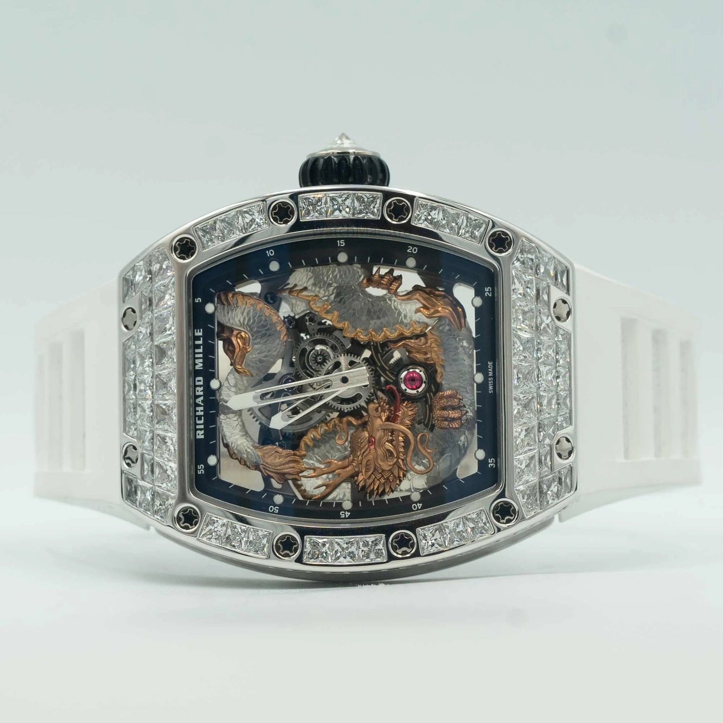 Richard Mille RM 57-03 Dragon Tourbillon White Gold Baguette Diamond