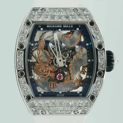 Richard Mille RM 57-03 Dragon Tourbillon White Gold Baguette Diamond