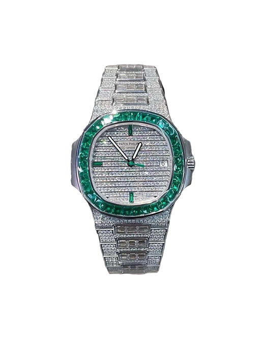 Patek Philippe Nautilus 5719/13G White Gold, Emerald and Diamond