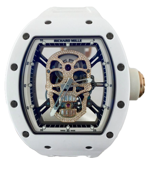 Richard Mille RM 52-01 Skull Rose Gold White Ceramic