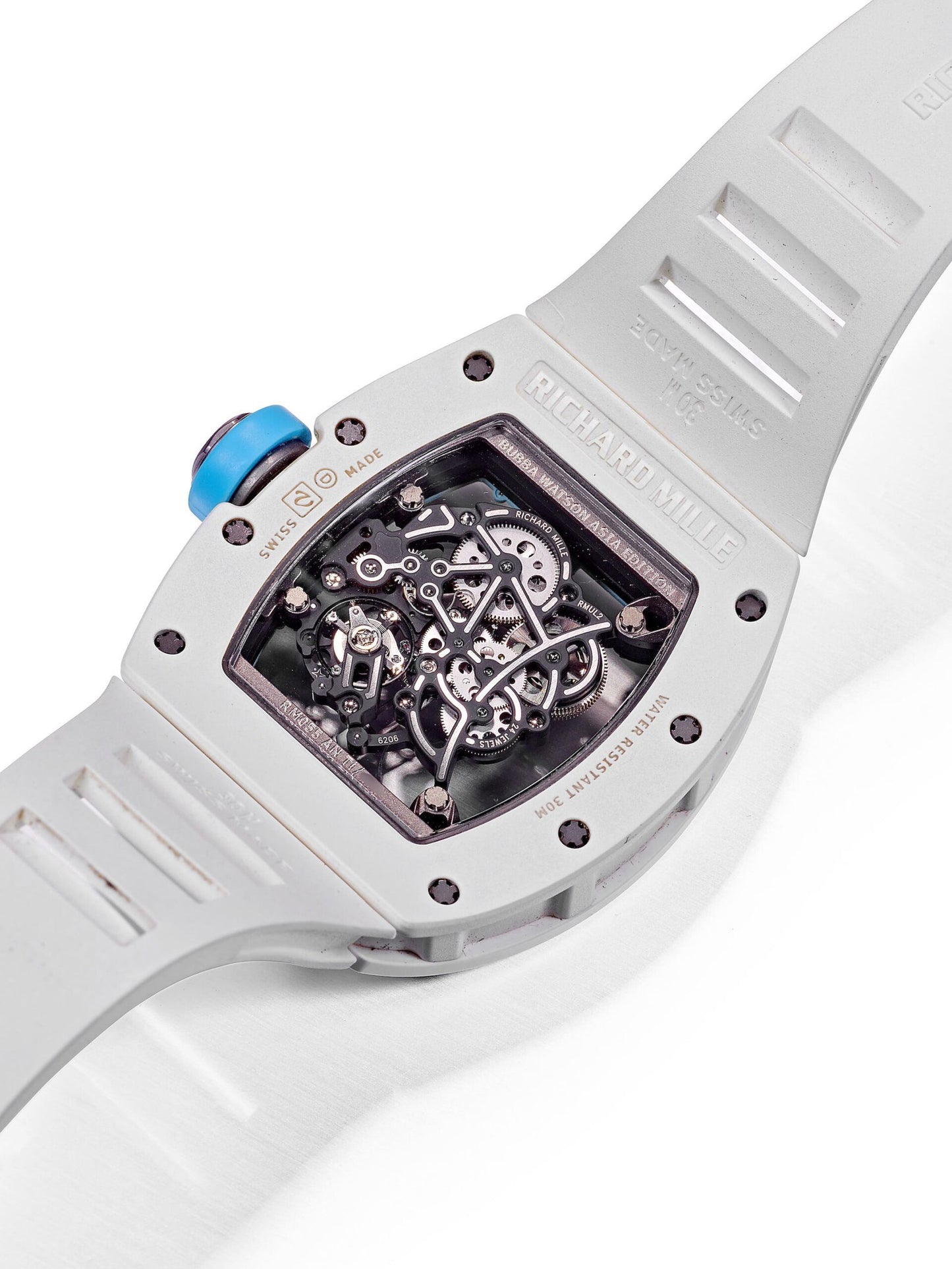 Richard Mille RM 055 Bubba Watson Asia Edition White Ceramic Blue