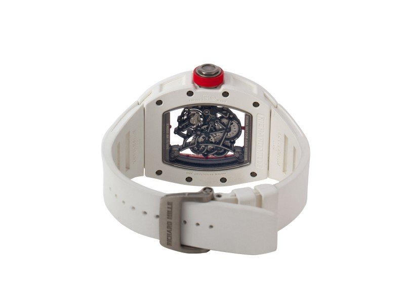 Richard Mille RM 055 Bubba Watson White Ceramic Asia Edition Red