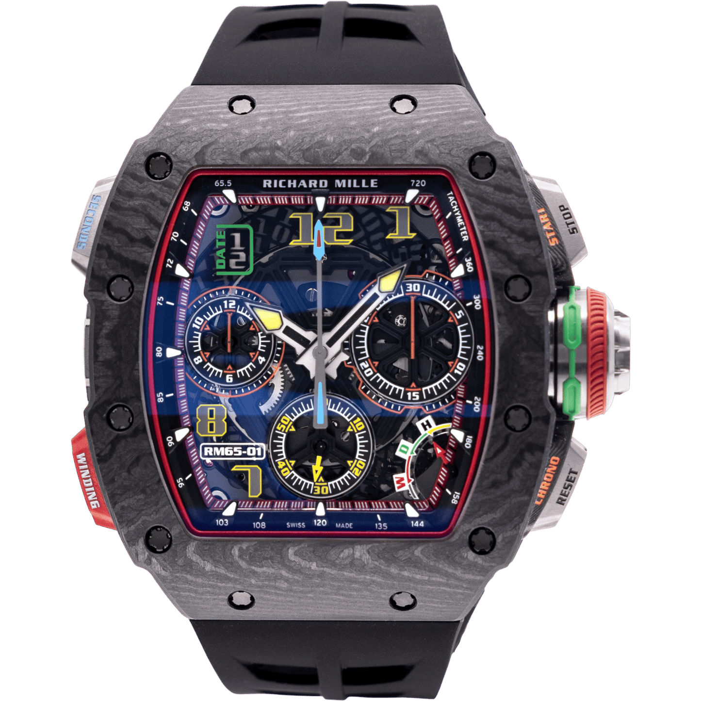 Richard Mille RM 65-01 Black Carbon Automatic Winding Split-seconds Chronograph