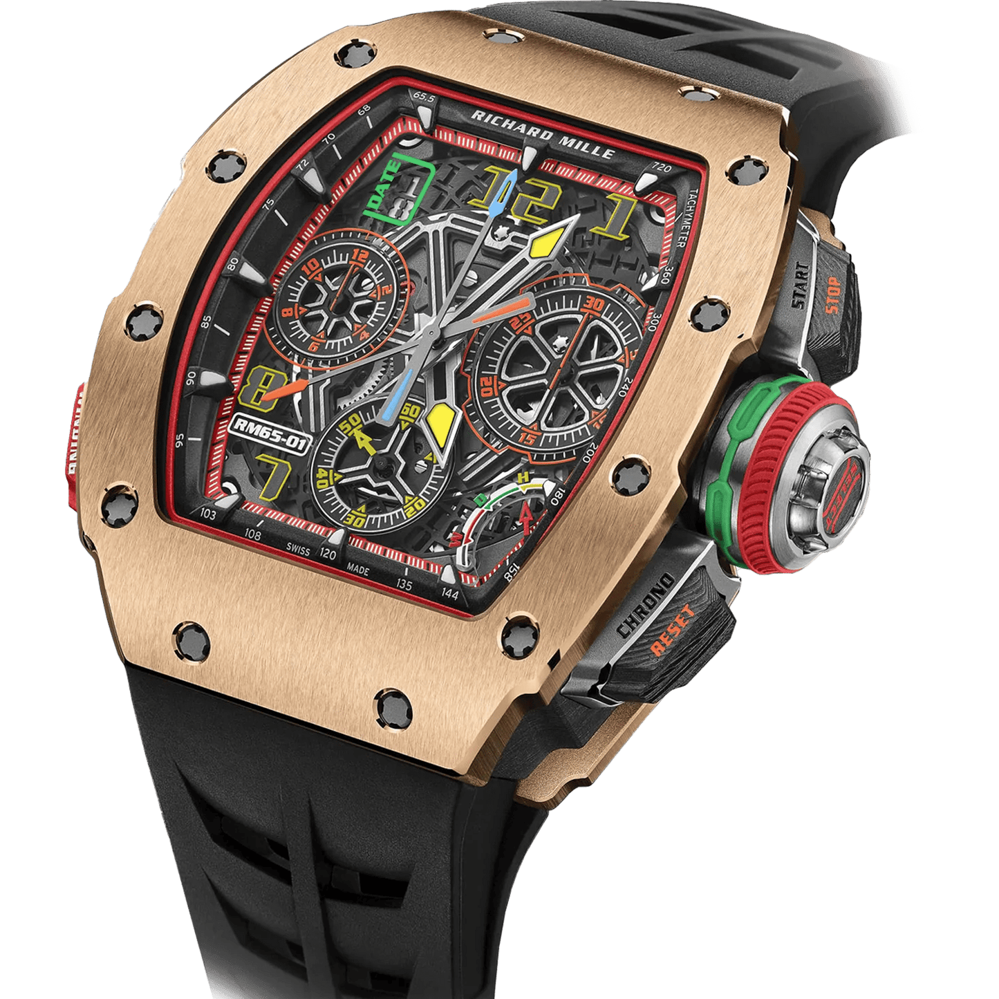 Richard Mille RM 65-01 Rose Gold Automatic Winding Split-seconds Chronograph