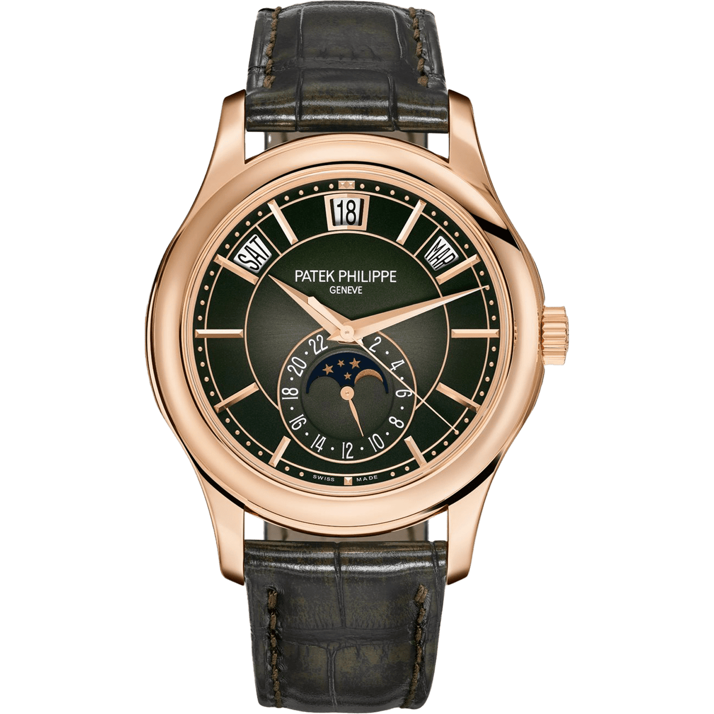 Patek Philippe Complications Annual Calendar Moon Phases 5205R-011