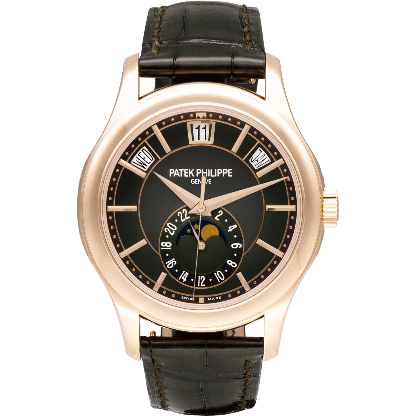 Patek Philippe Complications Annual Calendar Moon Phases 5205R-011