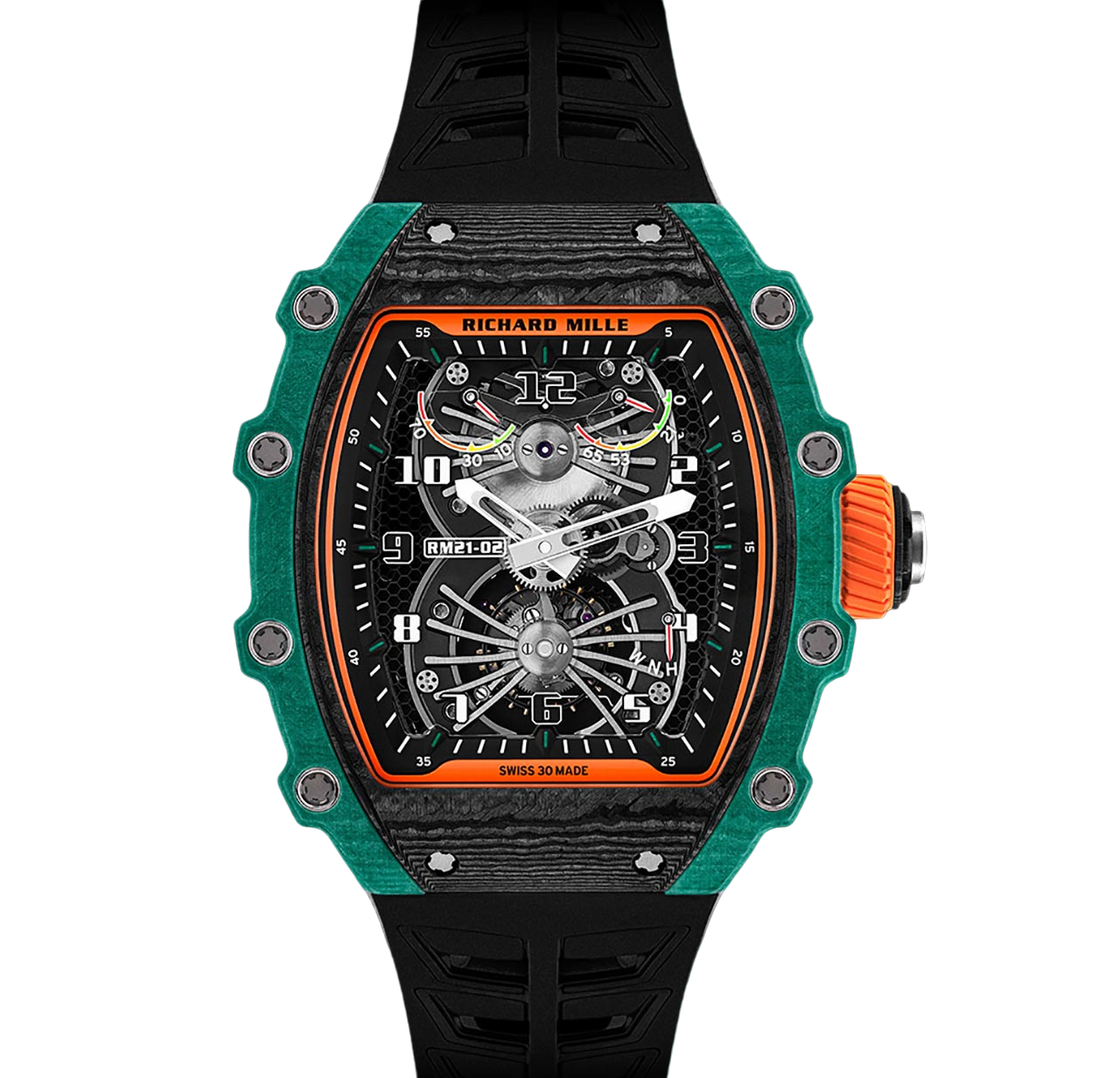 Richard Mille RM 21-02 Manual Winding Tourbillon Aerodyne Limited Edition Green Carbon