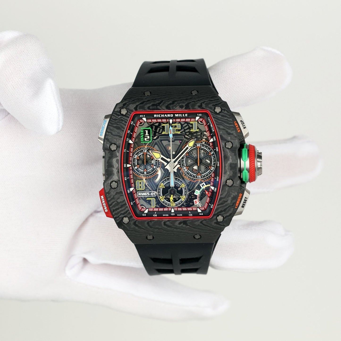 Richard Mille RM 65-01 Black Carbon Automatic Winding Split-seconds Chronograph