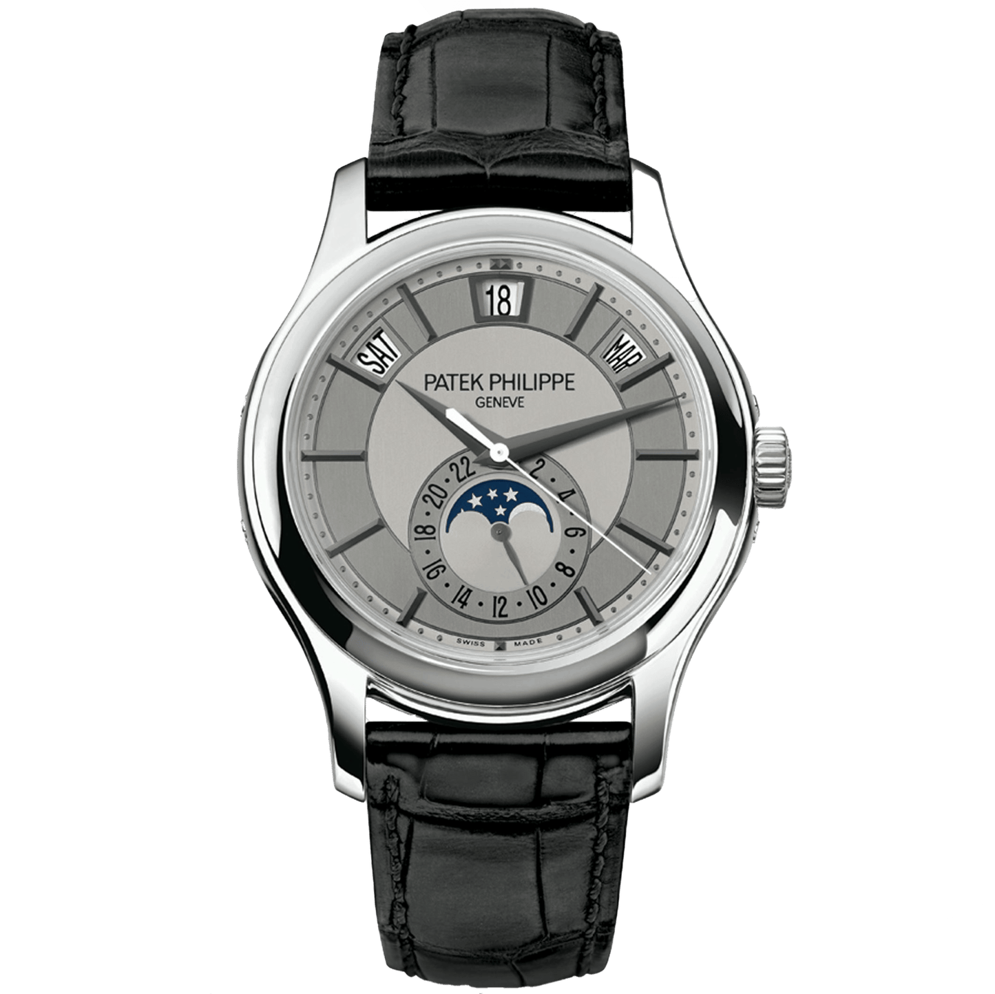 Patek Philippe Complications Annual Calendar Moon Phases 5205G-001