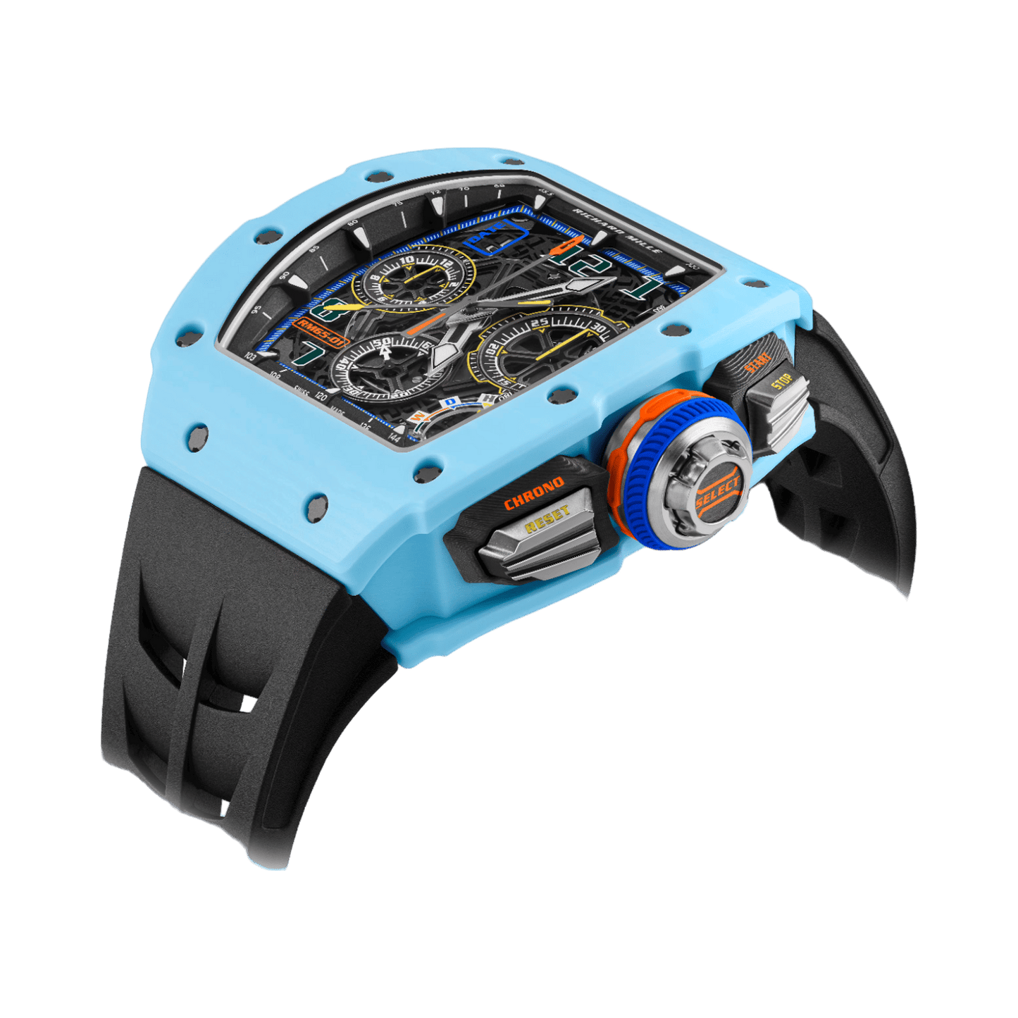 Richard Mille RM 65-01 Blue Quartz TPT Automatic Split Seconds Chronograph