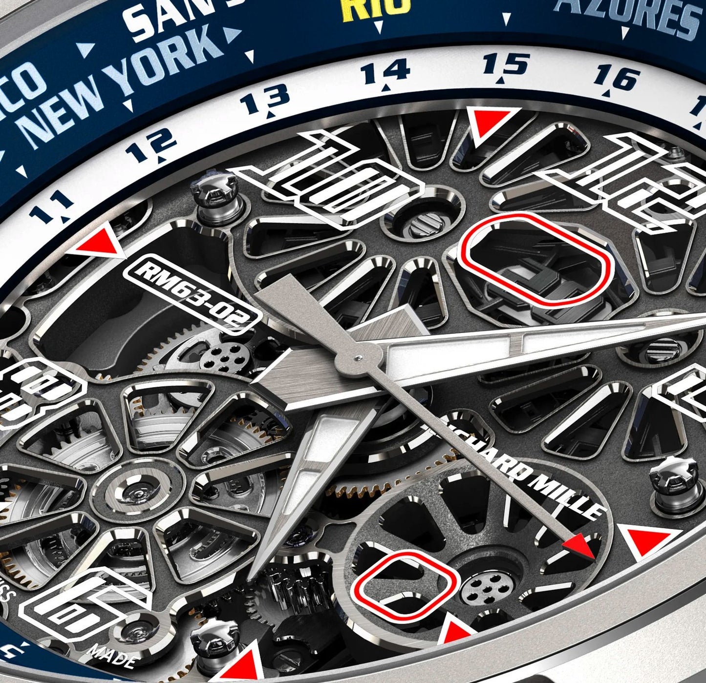 Richard Mille RM 63-02 Automatic Winding Worldtimer Limited Edition 47mm