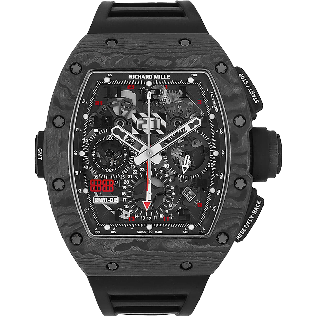 Richard Mille RM 11-02 Automatic Flyback Chronograph Dual Time Zone "Jet Black" Americas Limited Edition