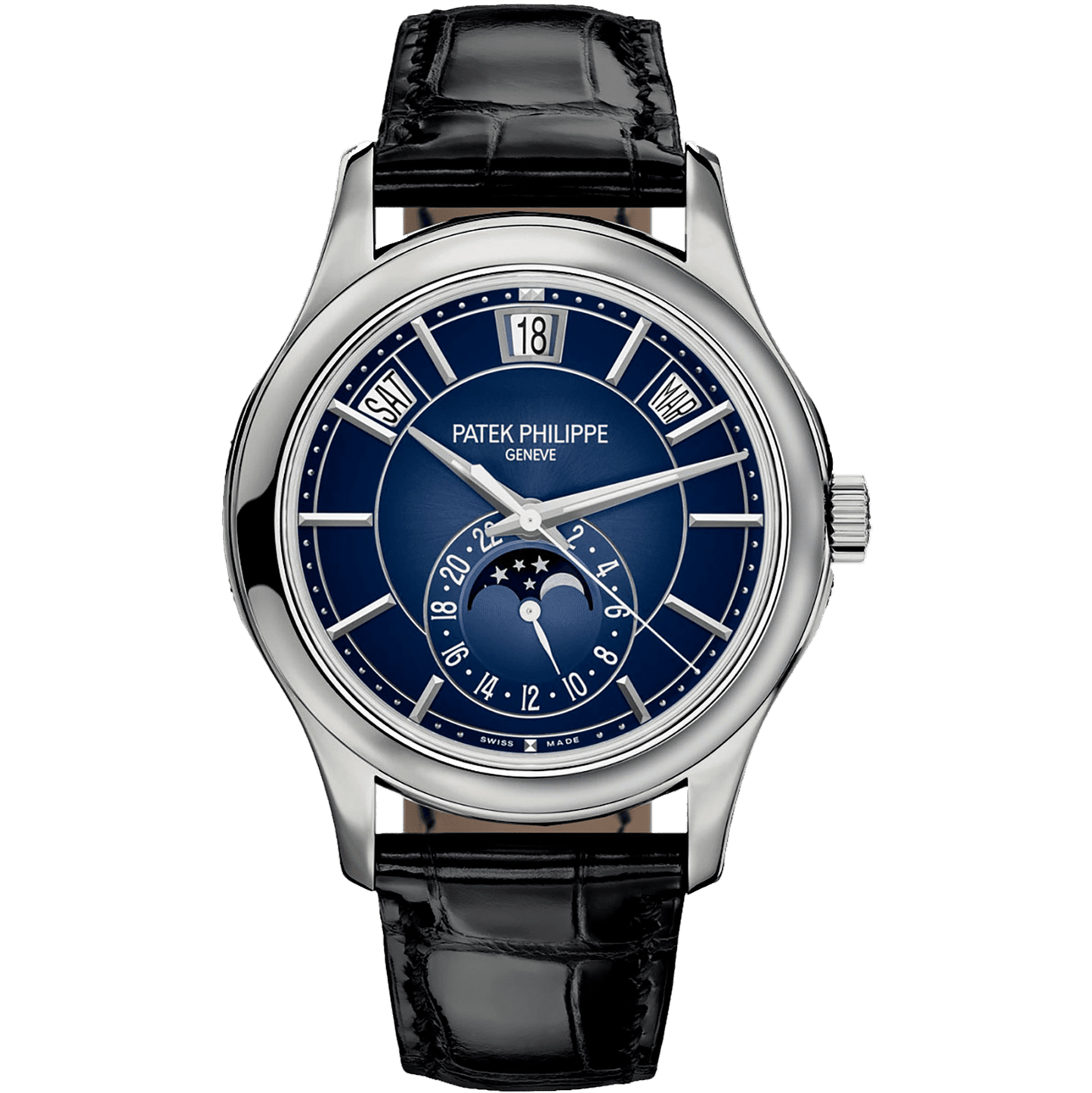 Patek Philippe Complications Annual Calendar Moon Phases 5205G-013