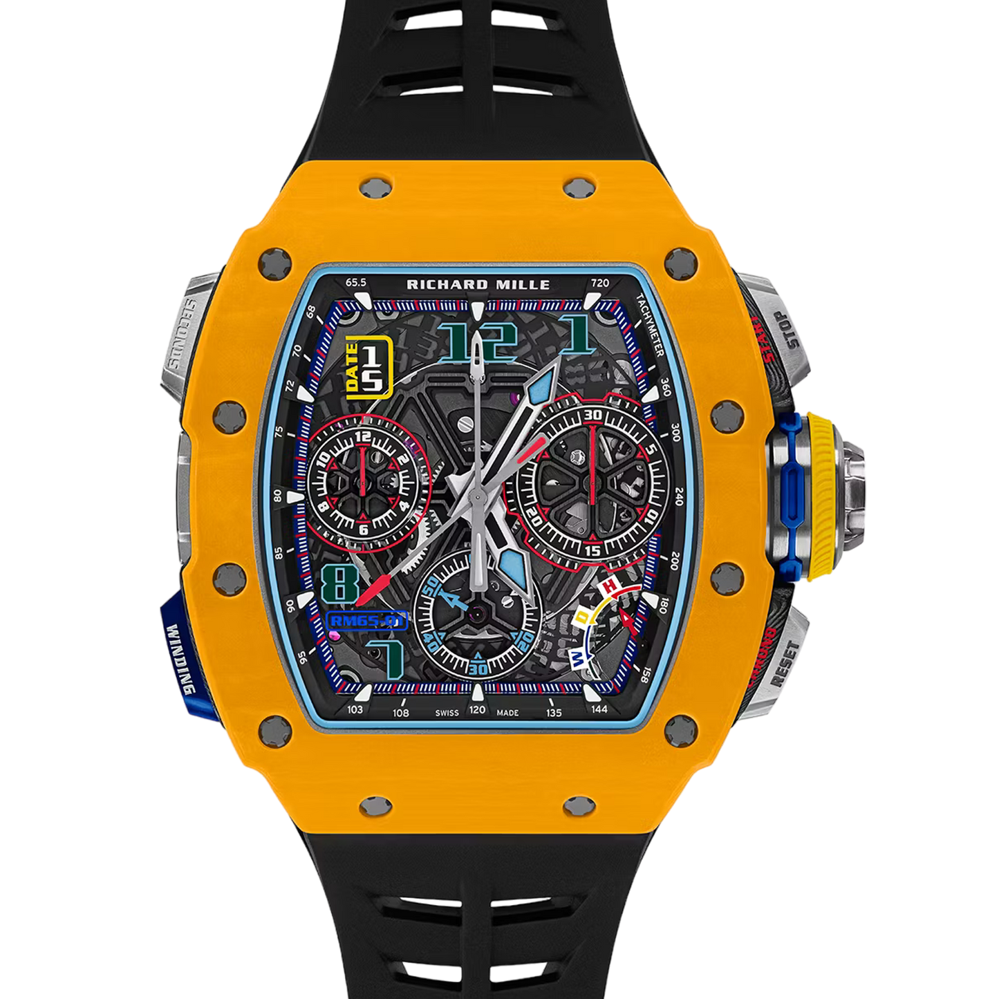 Richard Mille RM 65-01 Yellow Quartz TPT Automatic Split Seconds Chronograph