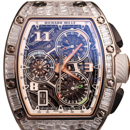 Richard Mille RM 72-01 White Gold Full Baguette Diamond Flyback Chronograph