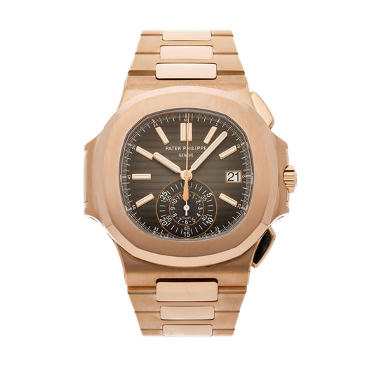 Patek Philippe Nautilus 5980/1R-001 Chronograph Rose Gold Brown Dial