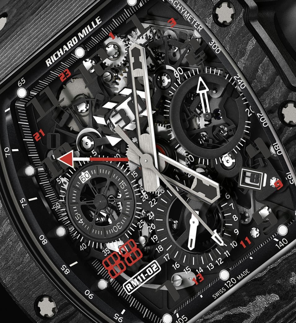 Richard Mille RM 11-02 Automatic Flyback Chronograph Dual Time Zone "Jet Black" Americas Limited Edition - Image 4