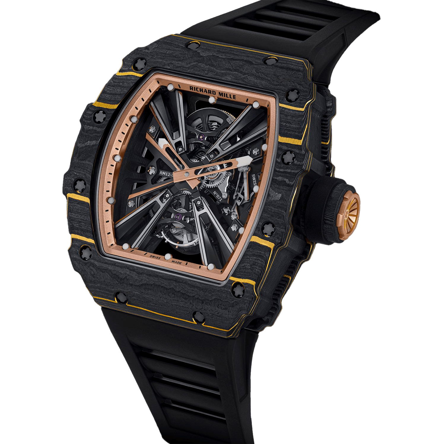 Richard Mille RM 12-01 Carbon Tourbillon Limited Edition Black and Gold Carbon - Image 2
